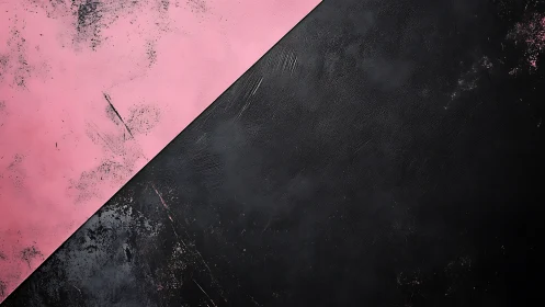 Diagonal pink and black grunge background with texture contrast.