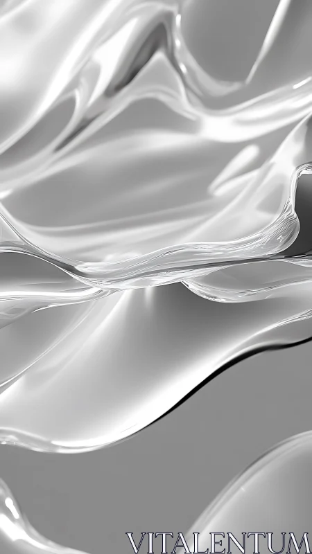 Layered reflective surfaces form smooth fluid metallic waves