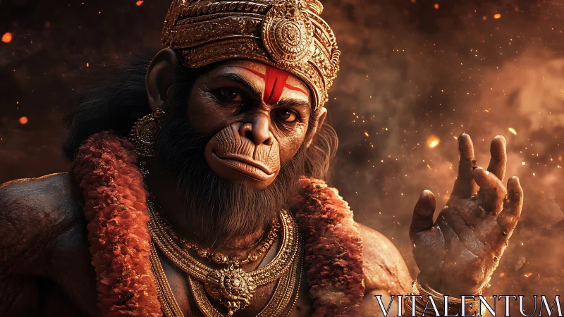 3D devotional character portrait with cinematic warm lighting.