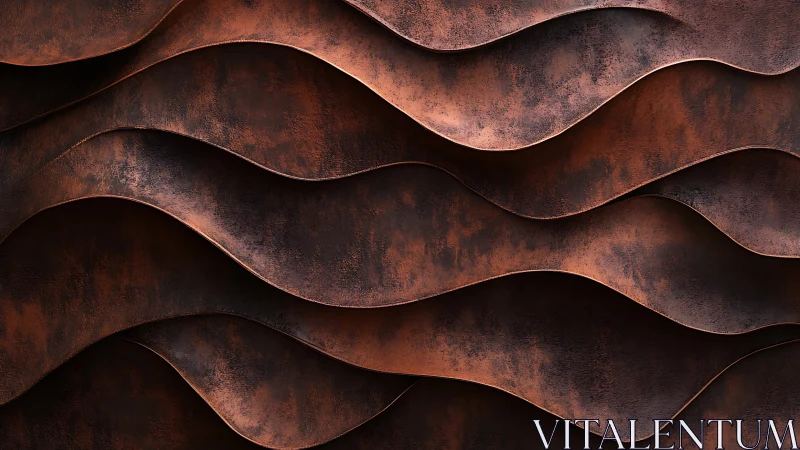 Gentle copper waves roll across a warmly textured surface