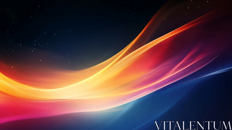 Spectral light wave arcs across deep cosmic gradient field