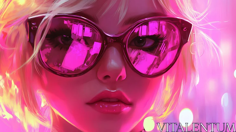 Neon-illuminated portrait uses high-saturation rim lighting and specular reflections