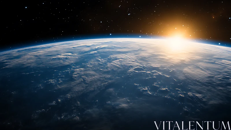 Low Earth orbit sunrise reveals atmospheric curvature in detail