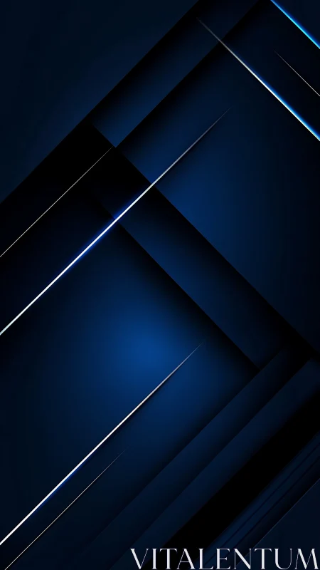 Midnight blue geometric lines with metallic highlights.
