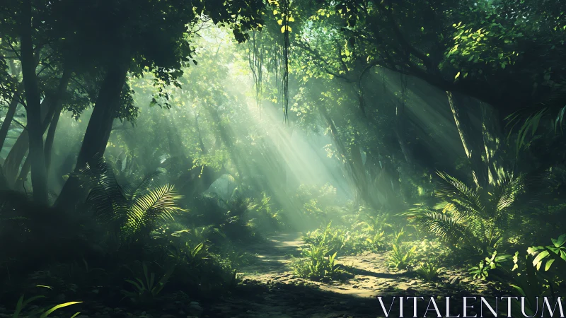 Sunlight Through the Canopy: A Forest Sanctuary.