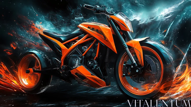 Fireborn street racer ignites a storm of cyber flame.