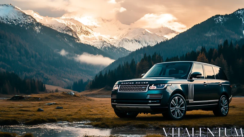 Mountain sunset drive with a quiet, confident SUV companion.