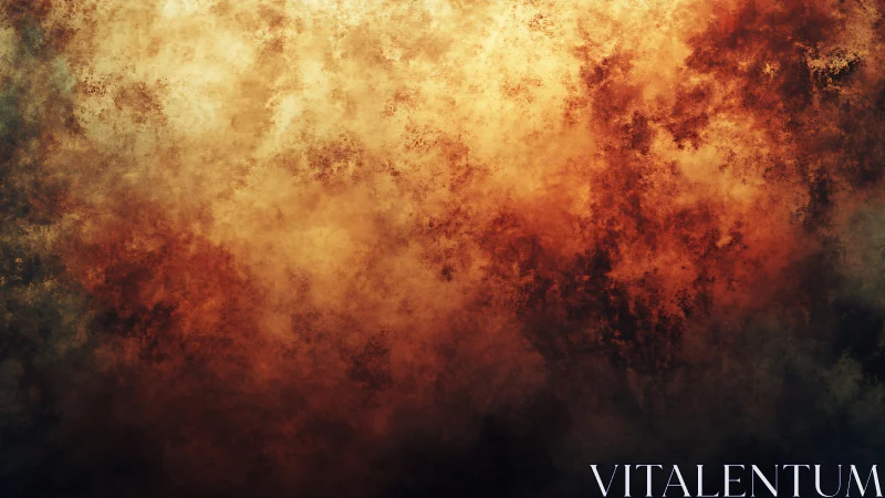 Warm abstract cloud texture with fiery orange and brown tones.