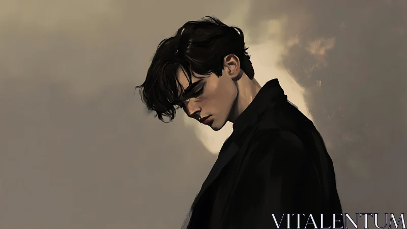 Side-lit male portrait studies chiaroscuro and soft edge control