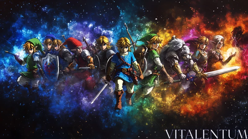 Many-faced hero sprints through galaxies of color and legend