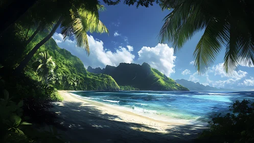 Emerald Sanctuary Where Mountains Kiss Aquamarine Dreams