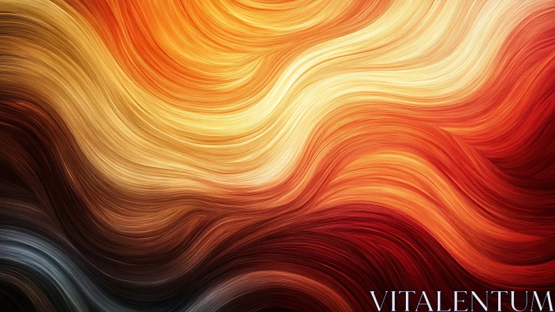 Golden ember waves flowing through a sunset dreamscape.