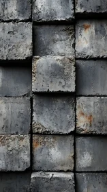 Weathered concrete blocks with rugged, timeworn character.