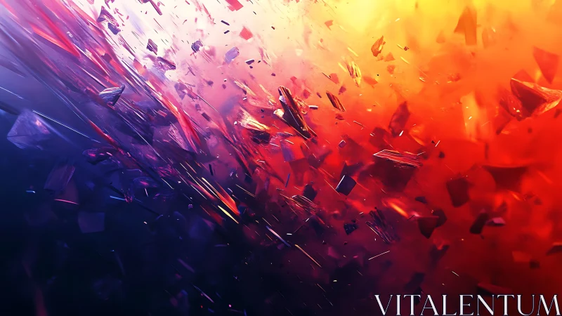 Refracted crystalline shards traverse a high contrast spectral gradient