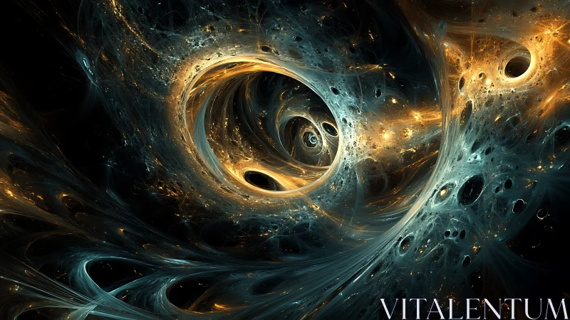 Celestial vortex rivers weave glowing gateways through space.