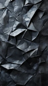 Geometric black folded-surface texture in photoreal detail.