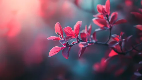 Macro foliage study with ethereal bokeh lighting treatment.