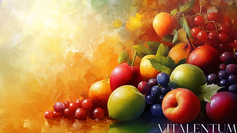 Sunlit fruit medley glowing with color and cozy warmth.