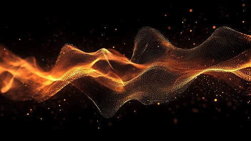 Luminous Wave Dances Through Cosmic Darkness