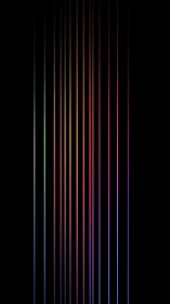 Vertical multicolor light bars on black background field.