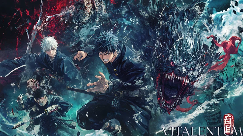 Sorcerers unleash cursed power in a furious oceanic battle