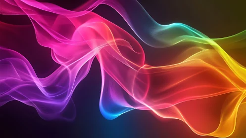 Neon silk currents drifting across a cosmic darkroom.