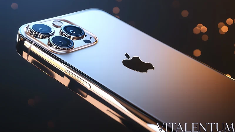 iPhone 13 Pro camera array in polished silver tone.