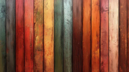 Weathered rainbow planks quietly rehearse their sunset song