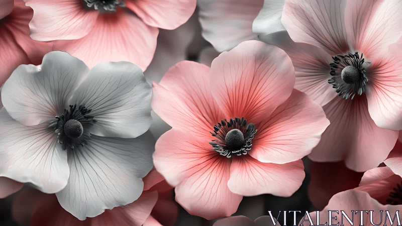 Ethereal Petals Dance Between Ivory and Rose Delights