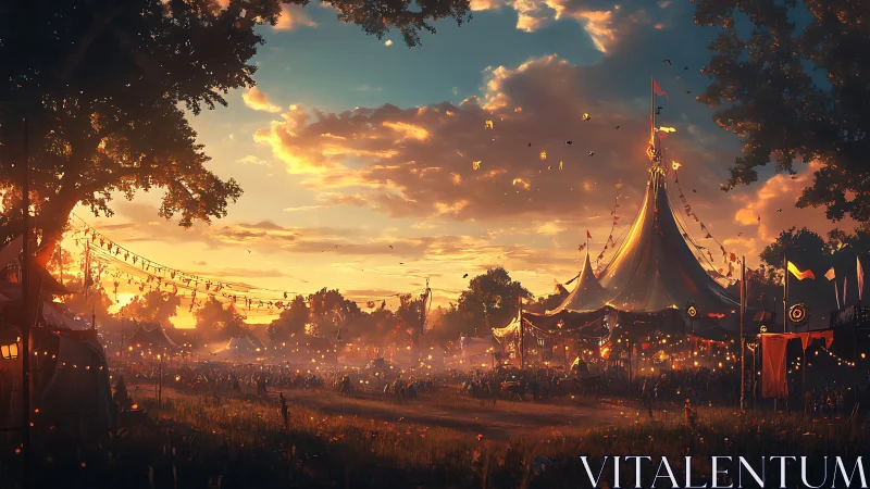 Dusk-drunk circus breathes light into the lingering meadow