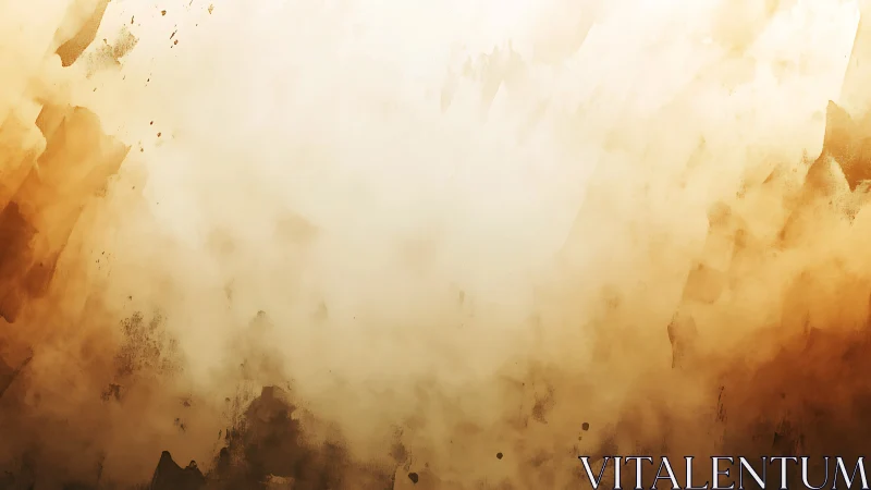 Abstract sepia cloudscape with diffused light gradients