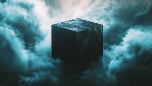 Volumetric nebula cube with cosmic surface scattering field.