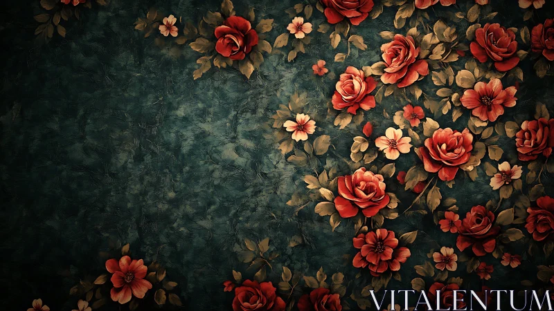 Velvet dusk lets vintage roses spill into a quiet garden
