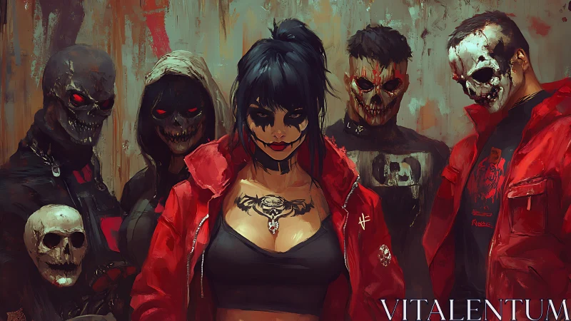 Crimson-clad misfits claim the alleyway with masked menace