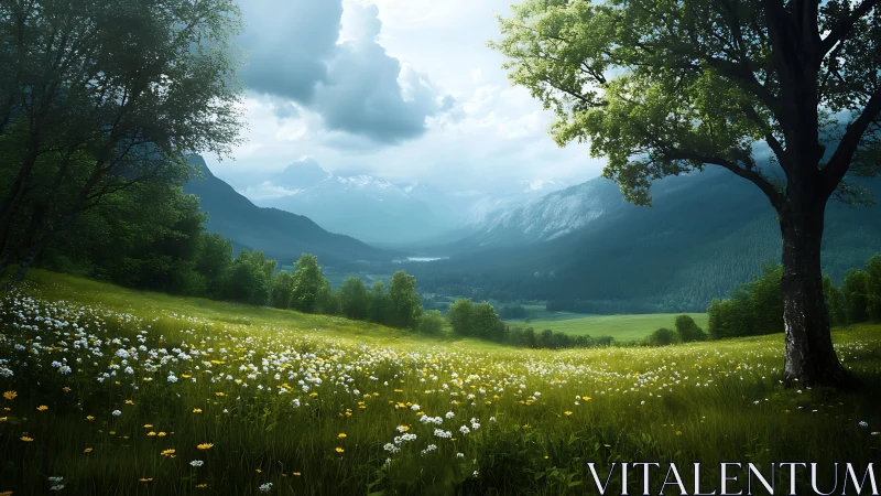 Wildflower valley inhales the mountains’ quiet morning light