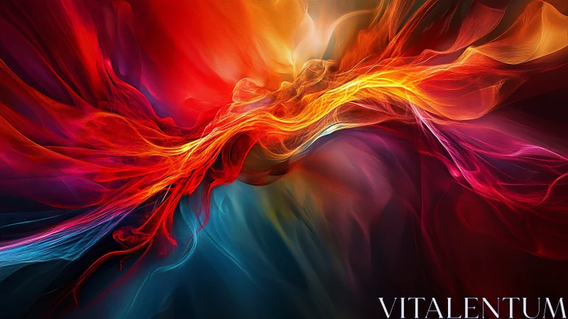 Molten aurora river ignites a storm of electric color.