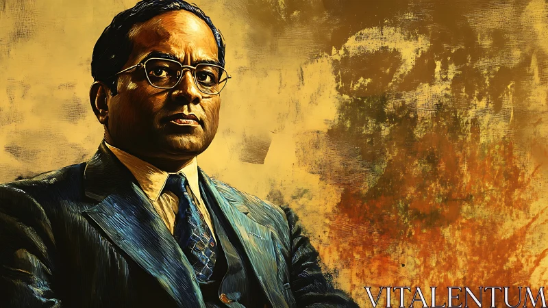 Portrait of serious man in suit against textured yellow wall