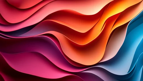 Layered abstract color waves in red orange blue gradients.