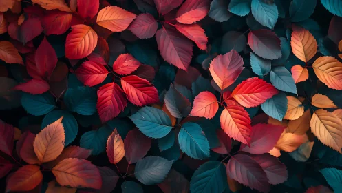 Autumn leaves rehearse a neon waltz under twilight hush