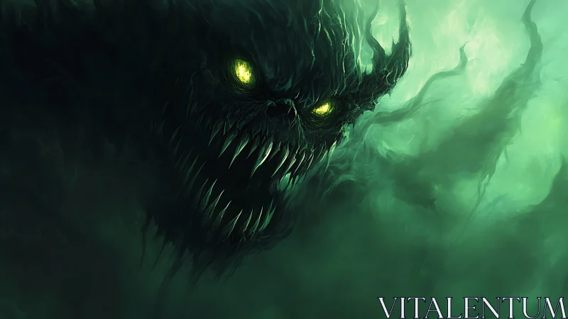 Volumetric void entity with bioluminescent ocular matrix.