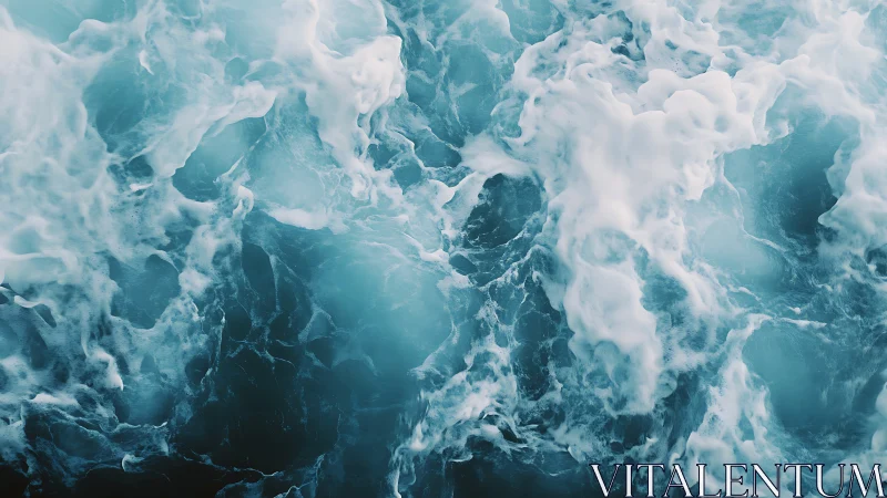 Aerial turbulence of breaking ocean swells in 3D abstraction.