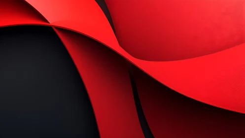 Abstract red and black curved shapes in modern digital art style.