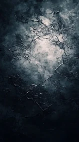 Dark cracked textured surface with subtle central light focus.