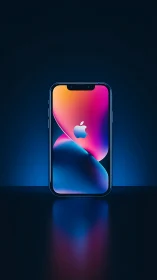 Modern Smartphone with Gradient Display: Digital Product Visualization.