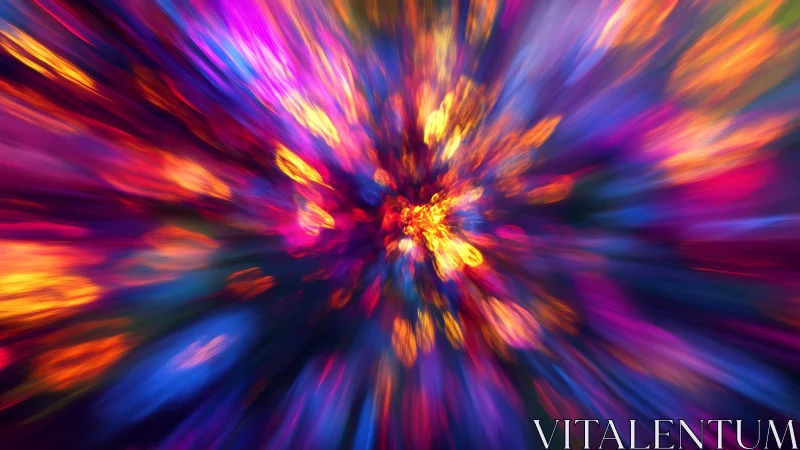 Radial motion-blur burst renders high-energy multicolor light field