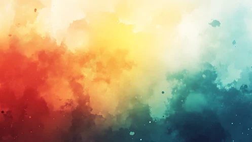 Vibrant abstract color clouds in warm to cool gradient.