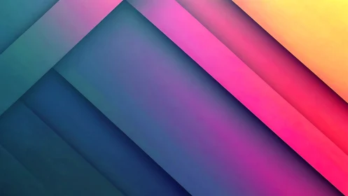 Diagonal layered gradient planes intersect in overlapping bands