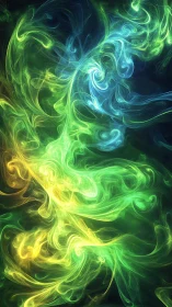 Colored gaseous streams form intertwined swirling structures