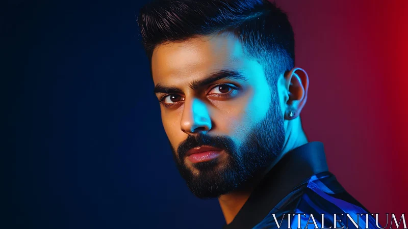 Bold portrait glows with rich color and confident expression