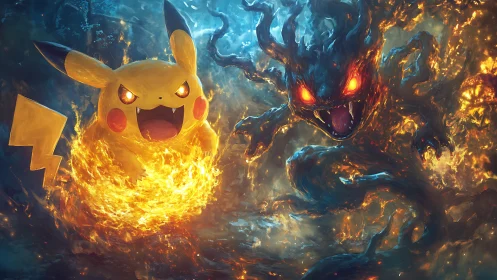 Electrodynamic rodent versus infernal wisp in volatile duel.